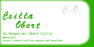 csilla obert business card